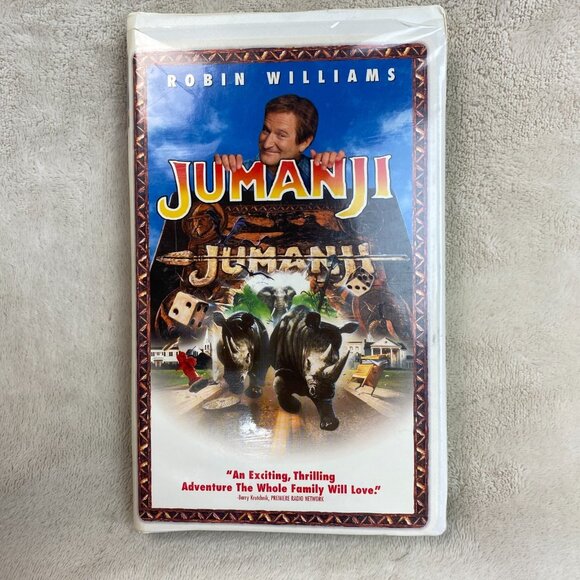 Jumanji 1995 Robin Williams Kirsten Dunst Adventure Fantasy VHS Tape - Picture 1 of 3